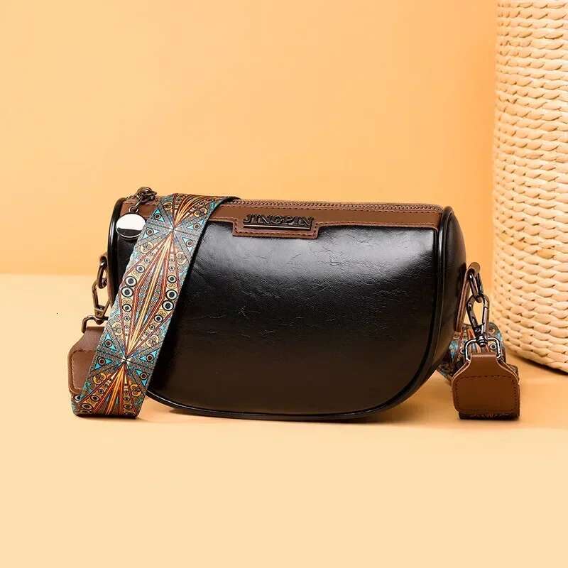 Fashion Saddle 2022 New Bright Surface Women's Small Backpack Shoulder Messenger Bag Texture Easiest For Match Retro Ladi...