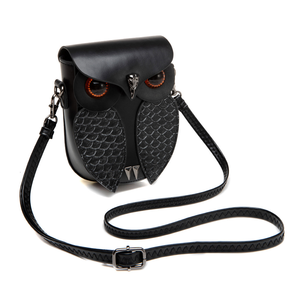 New Crossbody Bag Designer Creative Splicing Owl Handbag Wallet Phone Bag