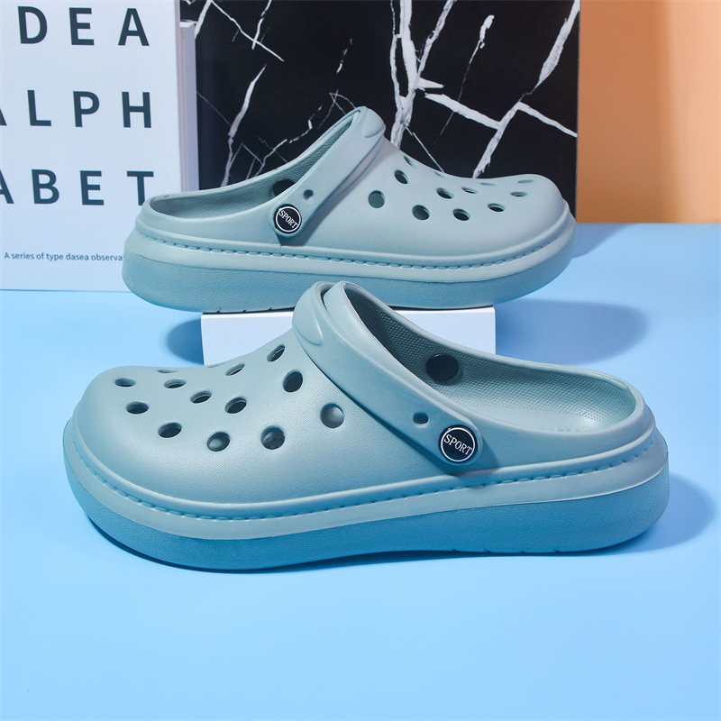 free shipping 2025 Summer New Beach Shoes for Men Casual Breathable Lightweight Sandals Outdoor Slippers black white blue