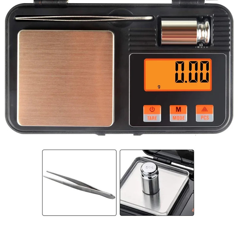 Electronic Digital Scale 200g 0.01g / 50g 0.001g Mini Scale Precision Professional Pocket Scale Milligram Calibration Weights 250106