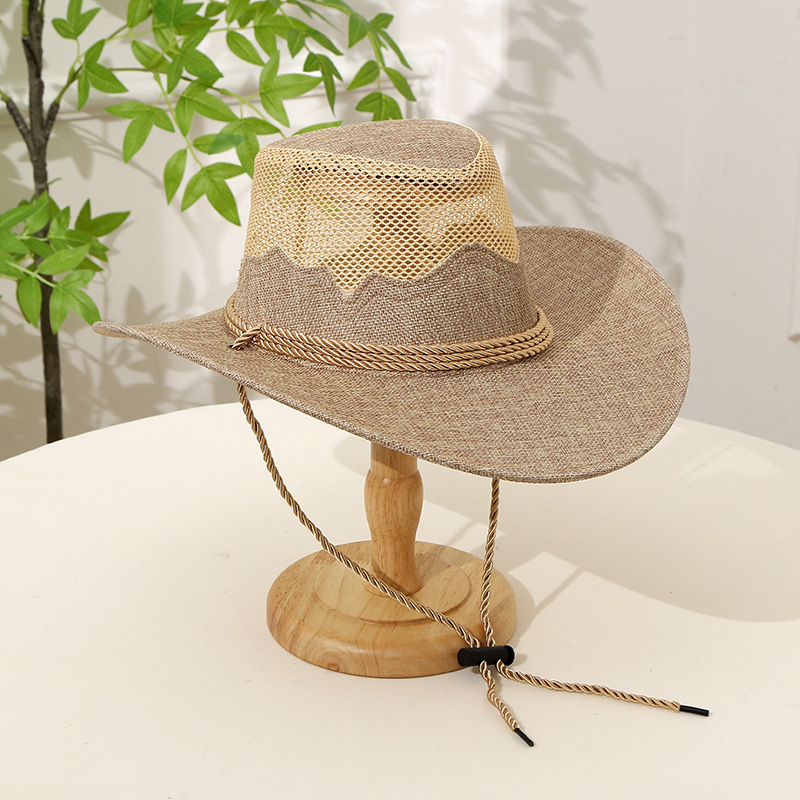 Western cowboy hat Mongolia steppe hat Yingzi handsome large brim hat men and women models casual versatile sun blocking sun hat hot-sale products