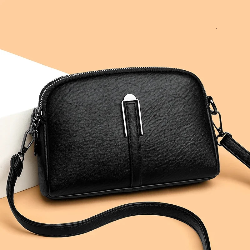 2024 Genuine Leather Womens Shoulder Crossbody Bag Purse Phone Bag Fashion Cowhide Women Handbags Female Messenger Bags 250106