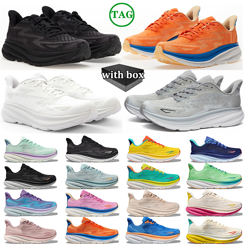 free shipping with box designer bondi clifton 8 9 running shoes for men women triple black white blue pink mens sports womens trainers sneakers tennis shoes fashion