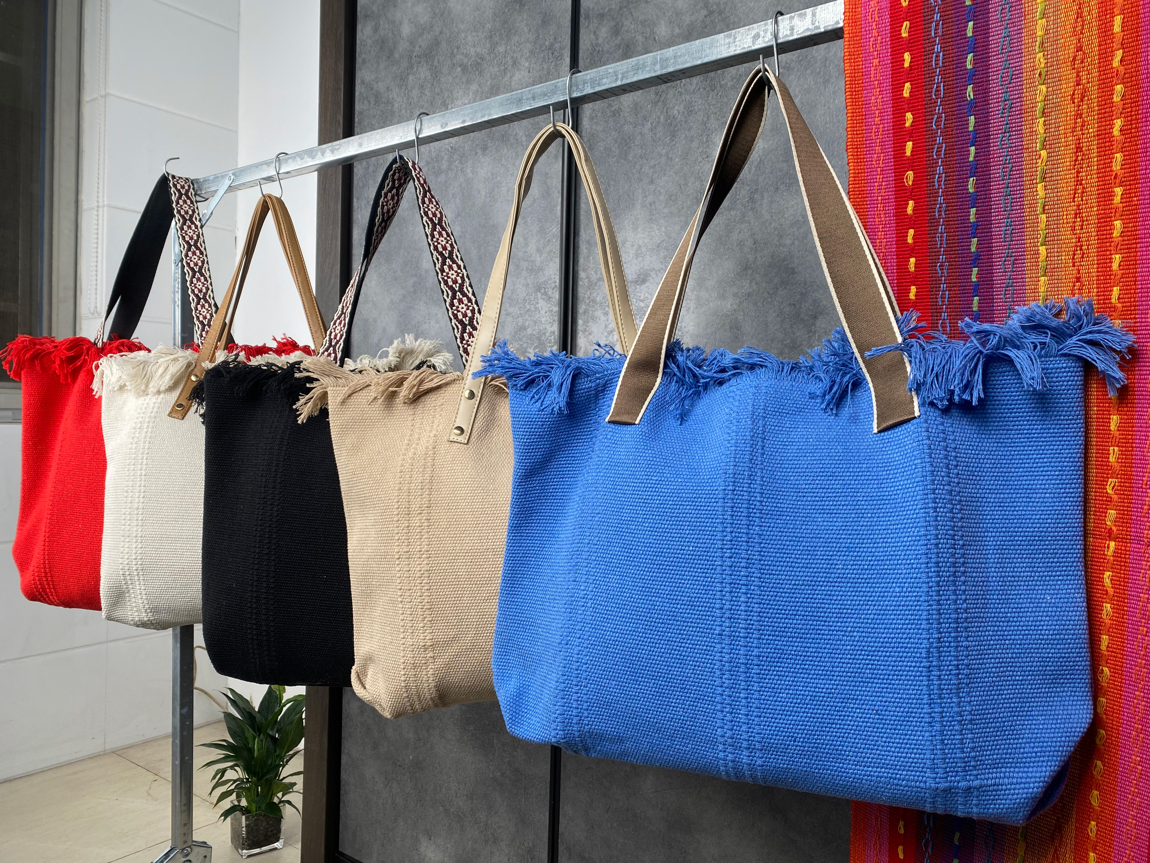Handwoven Old-Style Coarse Fabric Crossbody Bag