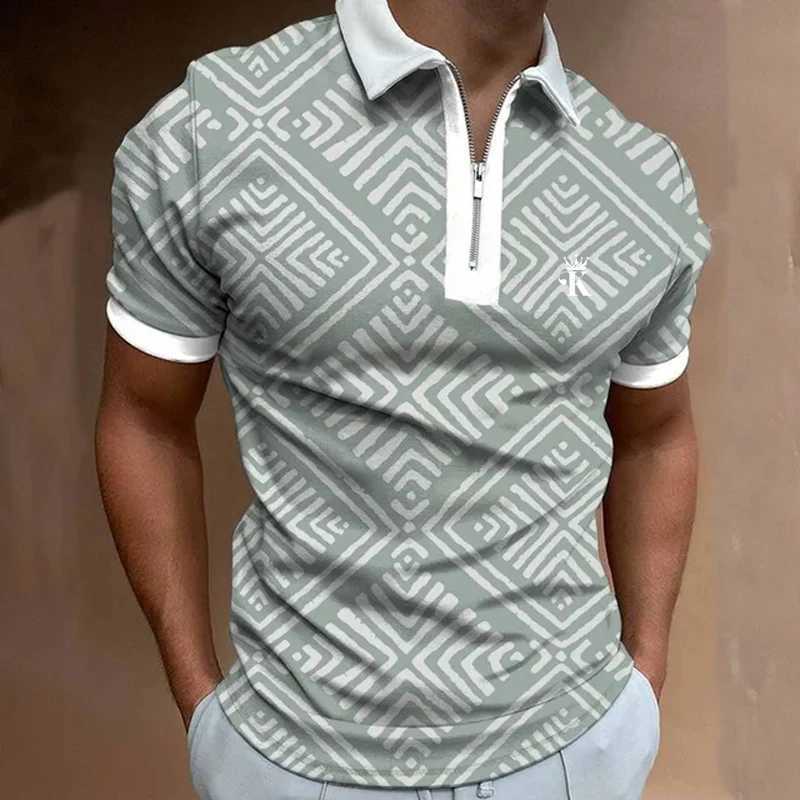 Mens Polo Shirt Golf Shirt Casual Holiday Lapel Quarter Zip Short Sleeve Fashion Summer Regular Fit Polo Shirt Mens ClothingXJ250108