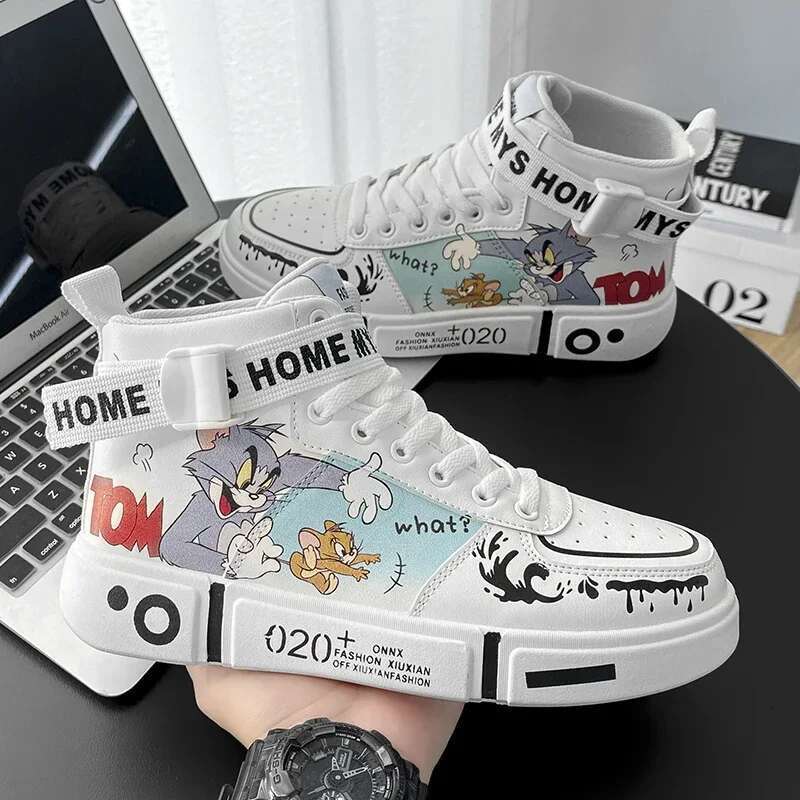 Mens Sneakers High-top Casual Canvas Co uple Cute Skate for Girl Free Shipping Design Wo mens Skate board Shoes