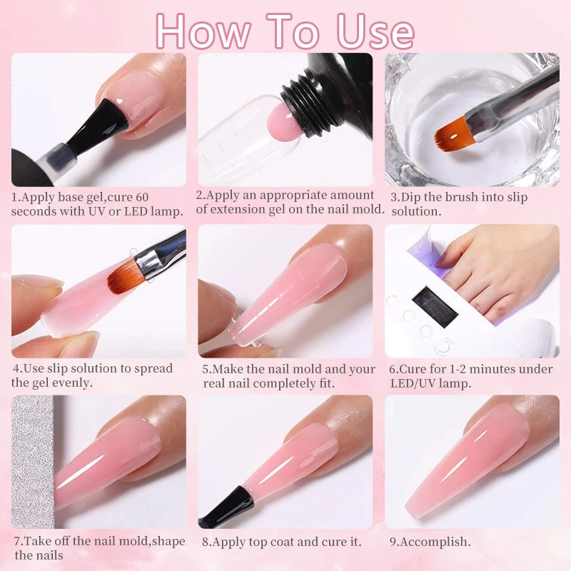 LILYCUTE 15ML Quick Gel Nail Polish Nude Milk White Color Finger Prolong Acrylic Crystal Construction Hard Varnish 241230