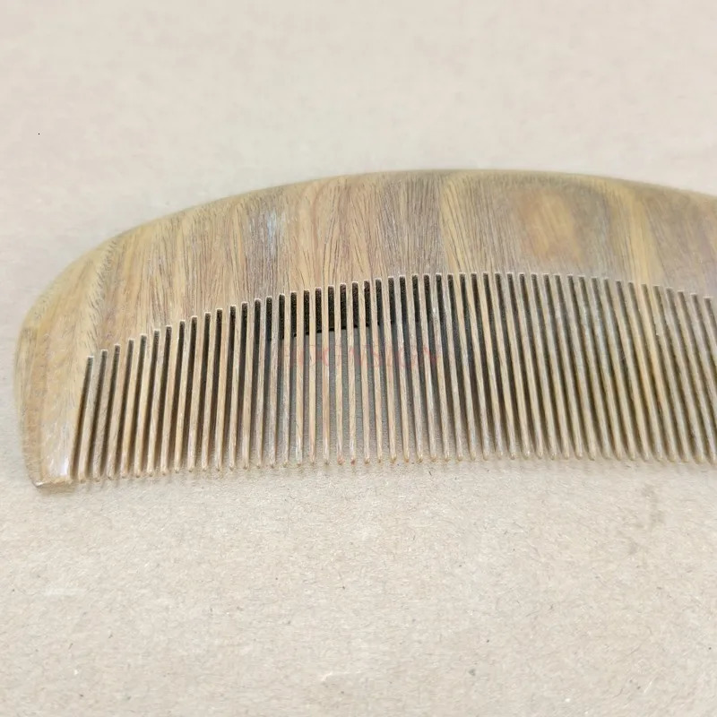 Green Sandalwood Super Dense Comb Tweezer Tweezers To Dandruff Tooth Combs Mini Portable Male Children Small Wooden Hairbrush 250107