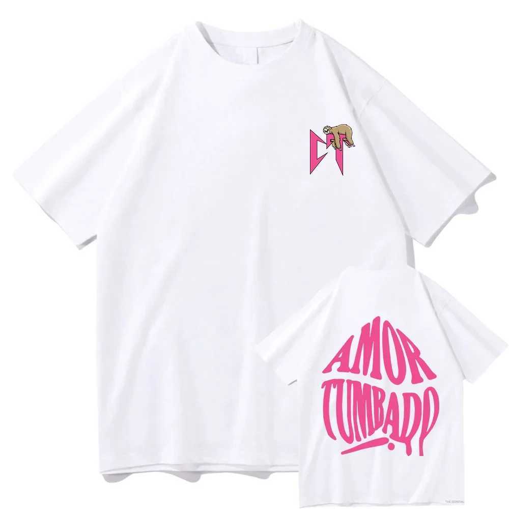 Natanael Cano T-shirt Corridos Tumbados Pink CT Sloth Mens/Womens Harajuku Aesthetic T-shirt unisex streetwear cotton top W250108