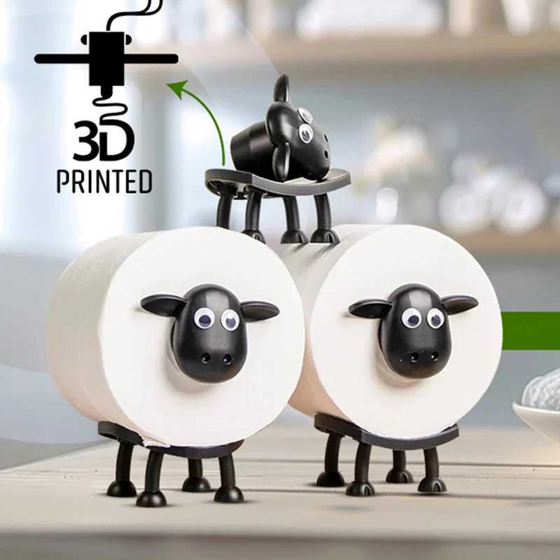 New cute sheep dog shaped toilet tissue holder vertical storage roll paper holder decorative toilet paper holder Y250107