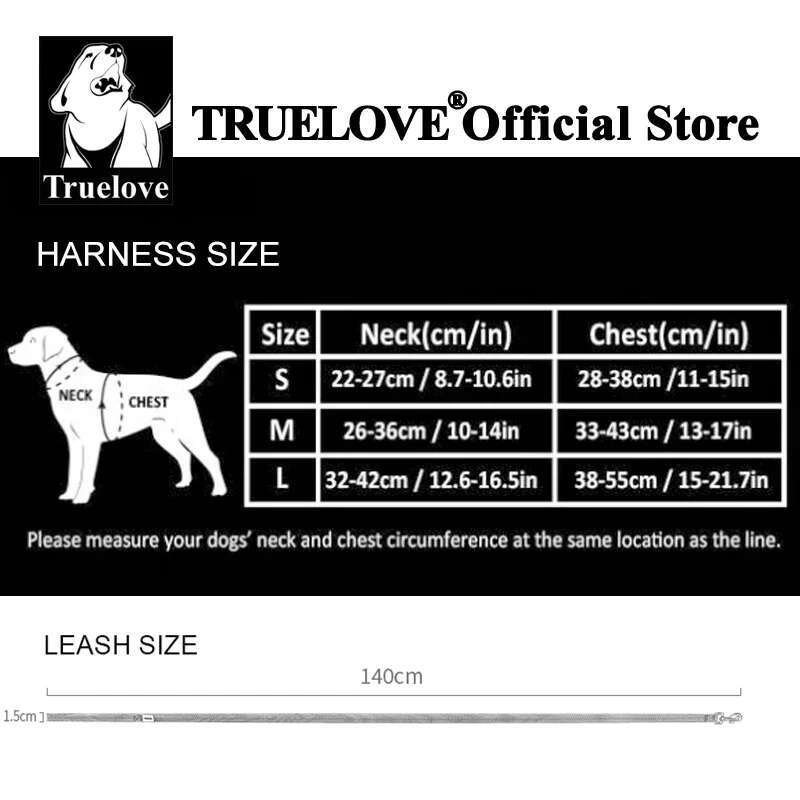 Truelove Pet Leash Set Harris Tweed Fabric No Pull Dog Vest Harness For Walking Training Adjustable Easy Control Tlh2912