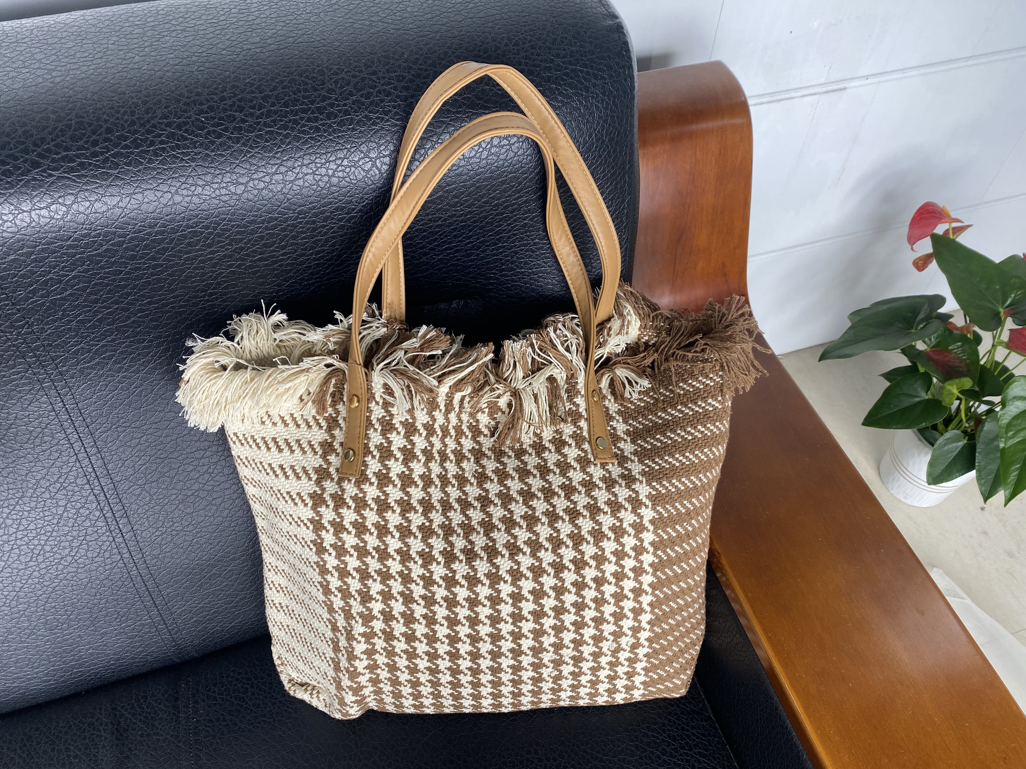 Eco-Friendly Handwoven Linen Cross Body Satchel