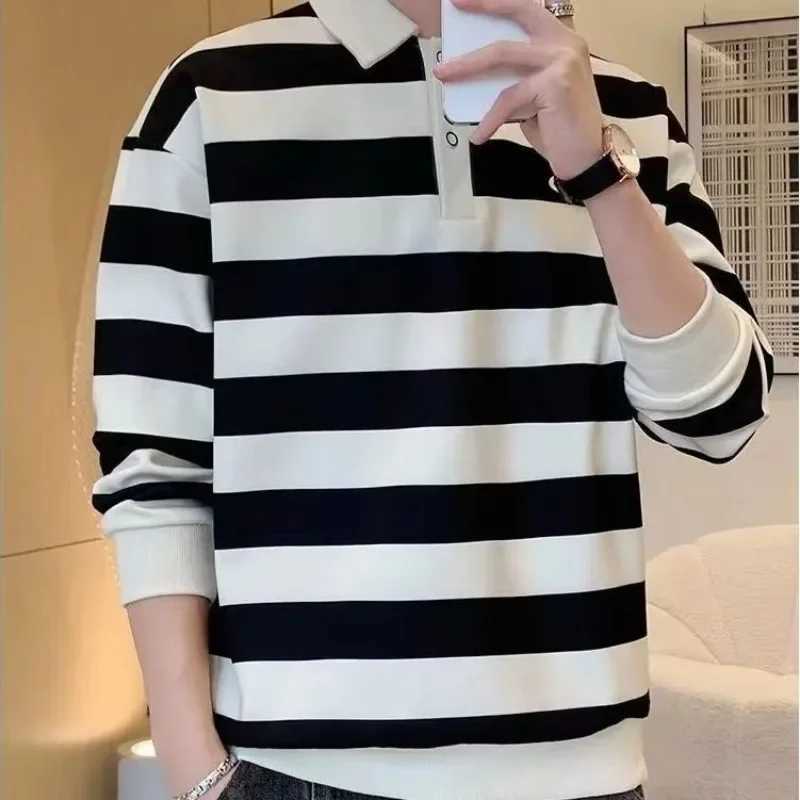 Mens Polo Shirts Baggy Long Sleeve Casual Male Sweatshirts Polyester Size S High Brand Tops With Collar Xxl Luxury Y2k PulloverXJ250108