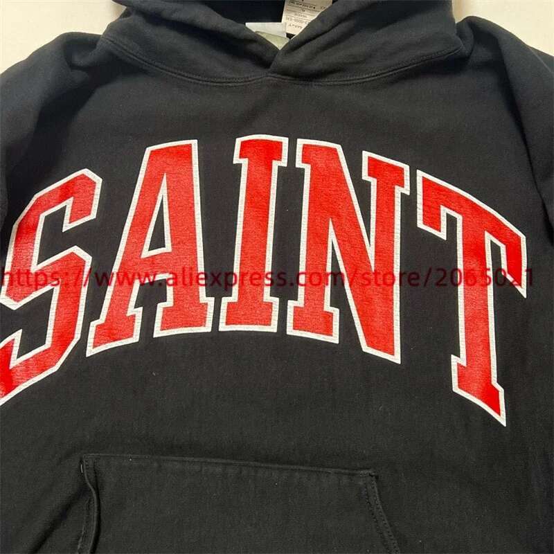 ARCH SAINT HOODIE Men Women 1:1 Best Quality Vintage Cracked Retro Print Oversize Pullovers