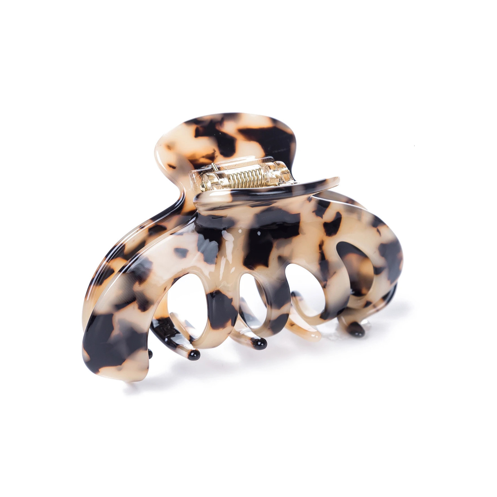 Prettyou 3.6/9cm Handmade Celluloid French n Acetate Clip Barrettes Hair Claw Tortoise Shell Fashion Accessories 250103
