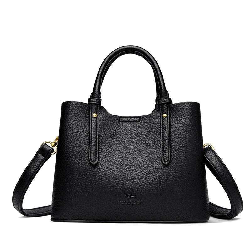 2024 Fashion Handbag For Women Classic Leather Hand Bags Shoulder Designer Large Tote Ladies Crossbody Bag Female Sac