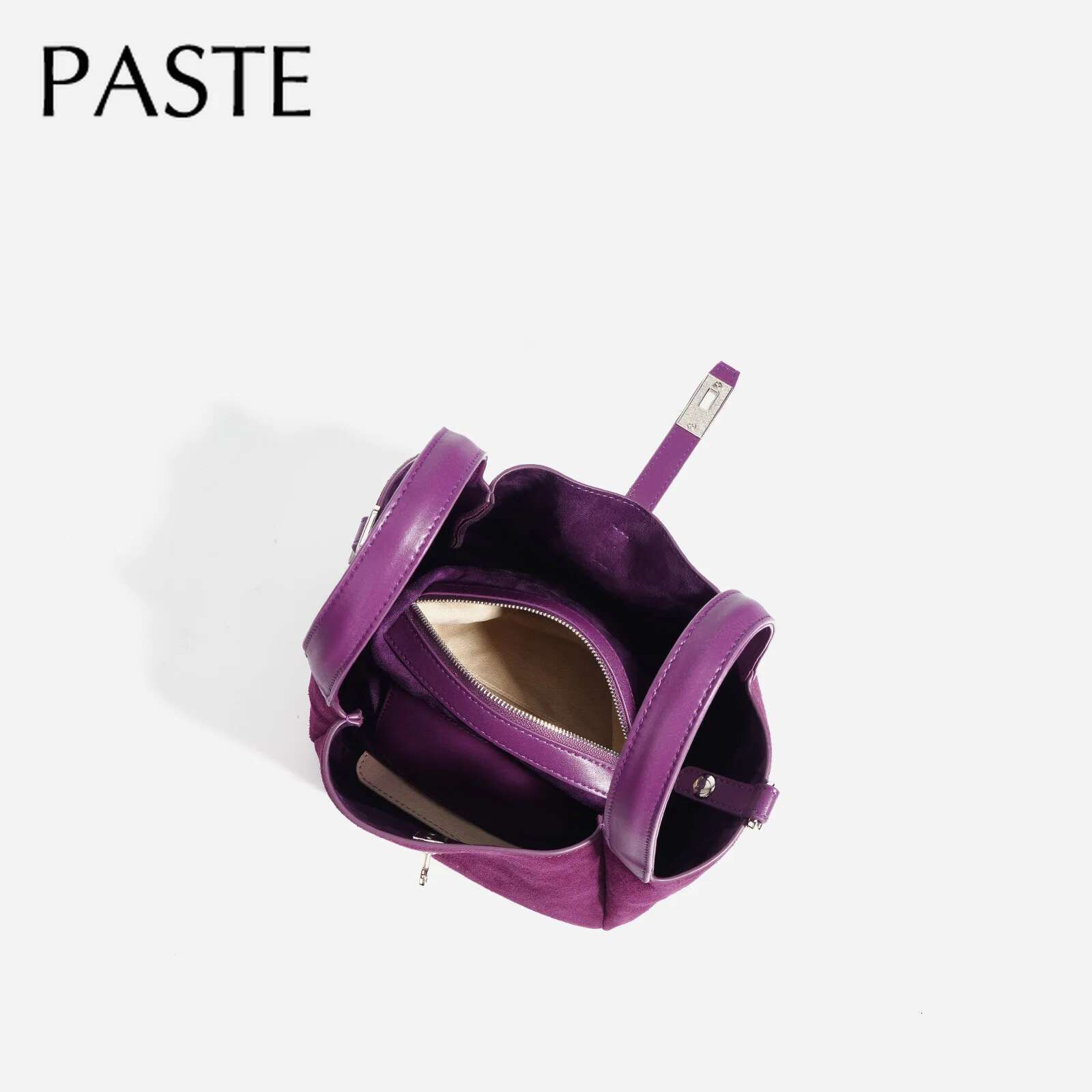 2025 Winter Small Shopper Tote High-End Suede Cow Leather Women Handbag Simple Commuter Versatile Single Shoulder Crossbody Bag