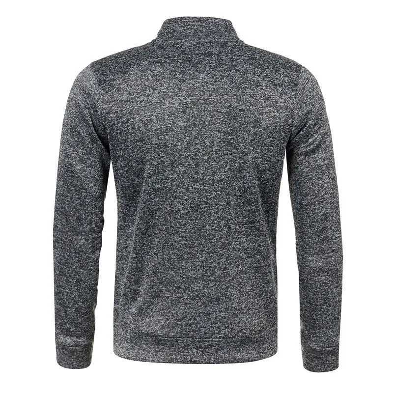 Mens wool sportswear casual long sleeved stand up collar half zipper mens solid color hoodie spring and autumn outerwear W250108