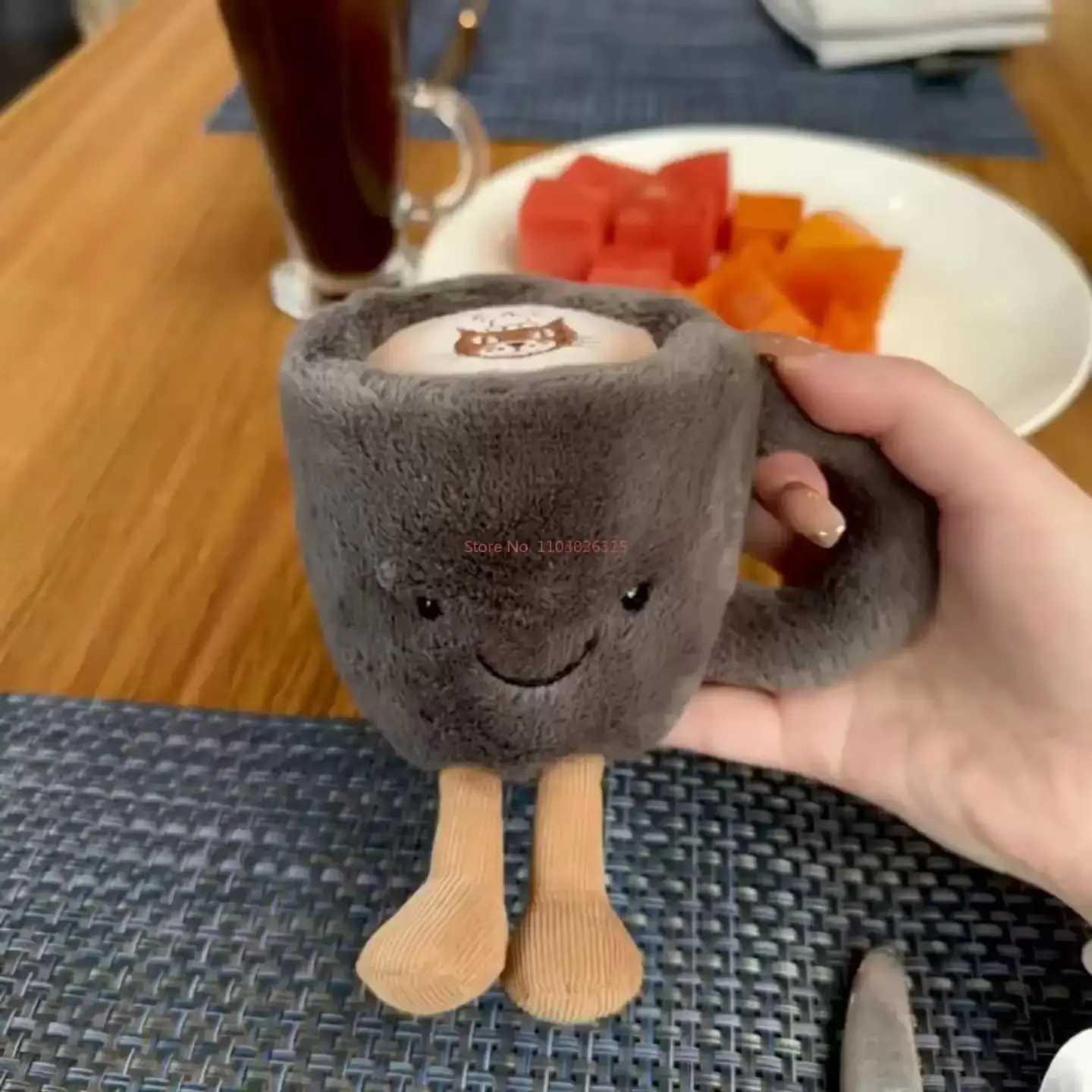 jellys Cat Plush Fun Coffee Cup Cute Toy Soothing Sleep Doll Surprise Gift Backpack Pendant