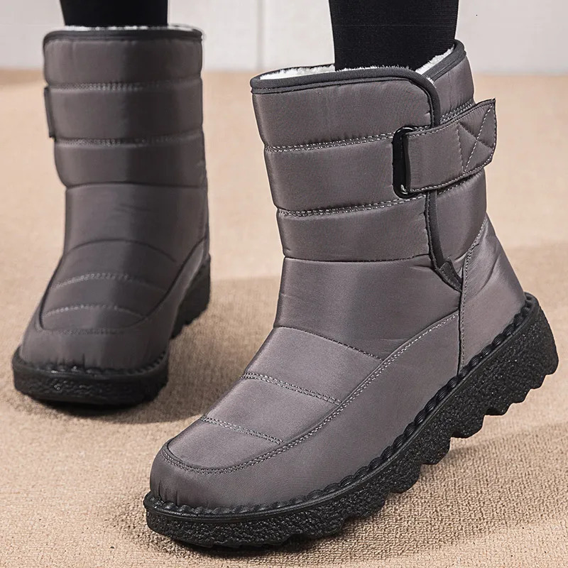Women Boots 2024 Winter Shoes Woman Waterproof Snow Boots Winter Warm Fur Botas Mujer Korea Style Black Ankle Boots For Women 250106