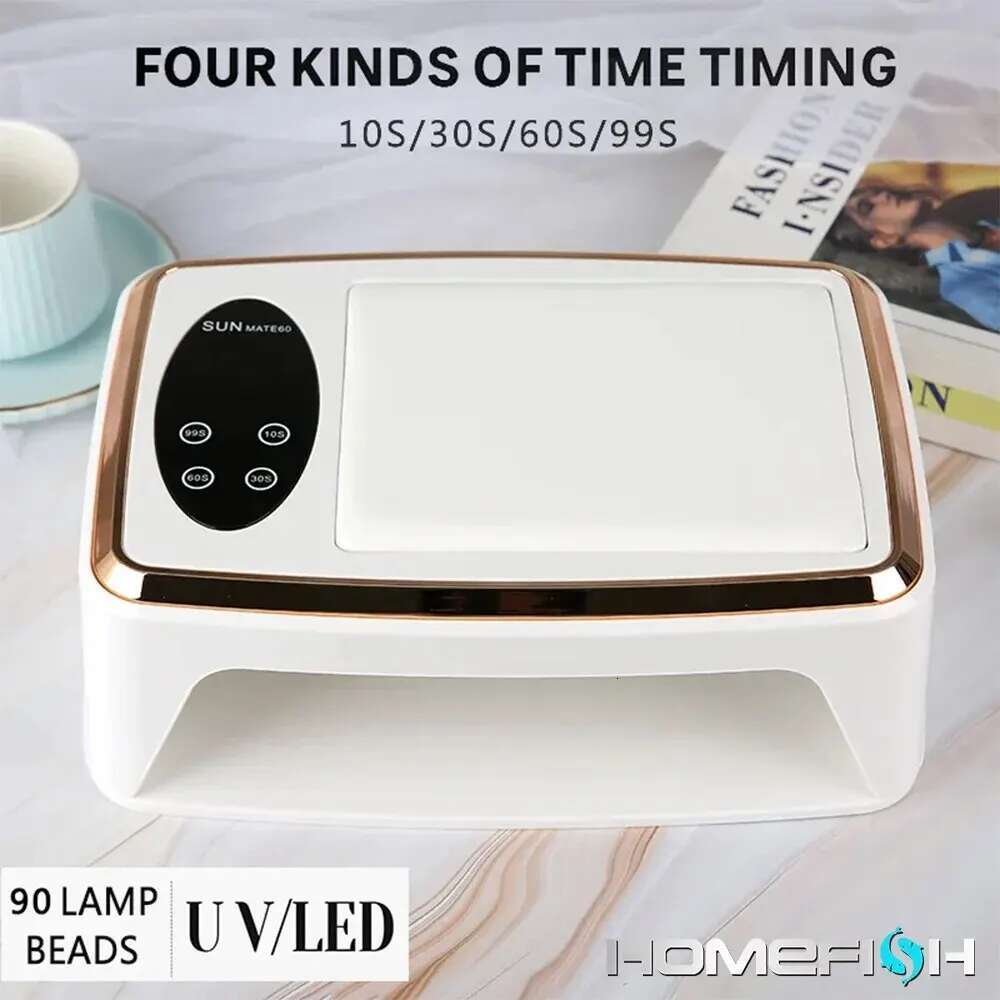 380W Professional 90 Leds Dryer UV Lamp for Curing All Gel Nail Polish Motion Sensing Manicure Pedicure