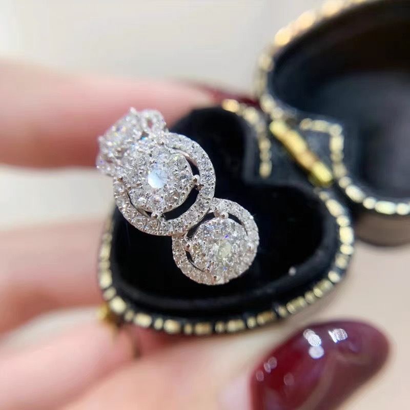 Elegant Wedding Rings Sparkling Luxury Jewelry 925 Sterling Silver Pave White 5A Cubic Zircon CZ Diamond Handmade Women Open Ring Adjustable Size Gift