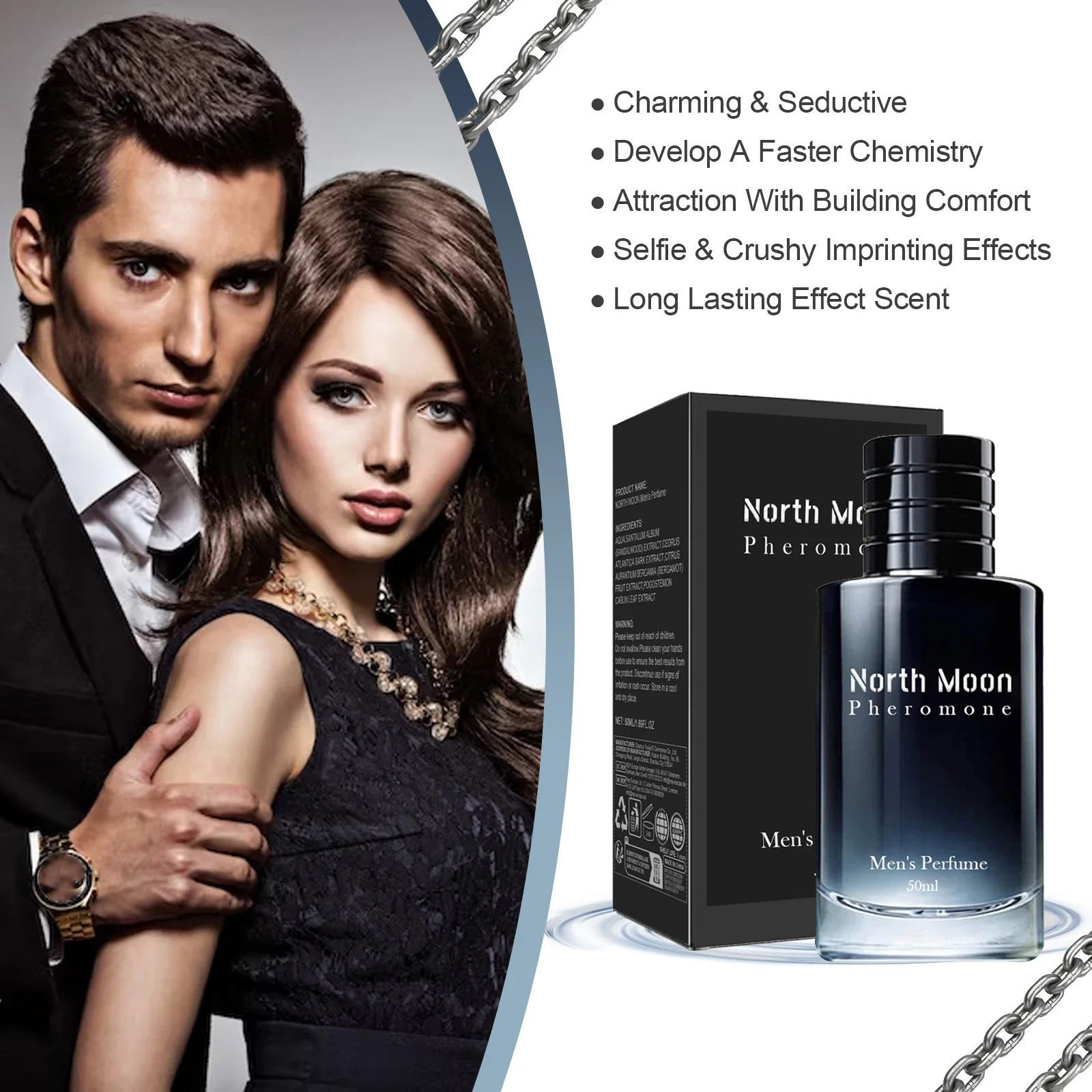 50ml Men Perfume Spray Gift Lasting Fragrance Cologne Scent Attracting Women Fresh Natural Charming Pheromone Flirting Perfume 250107