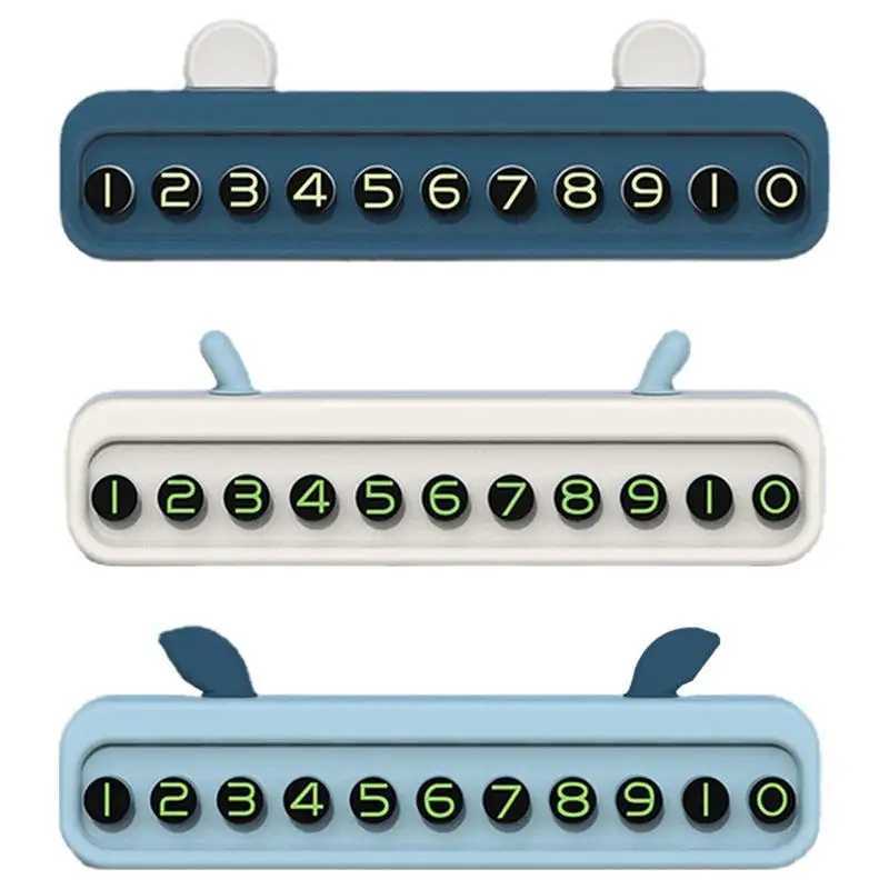 Interior Decorations Temporary car parking card car dashboard parking phone license plate car design parking sign card H250108