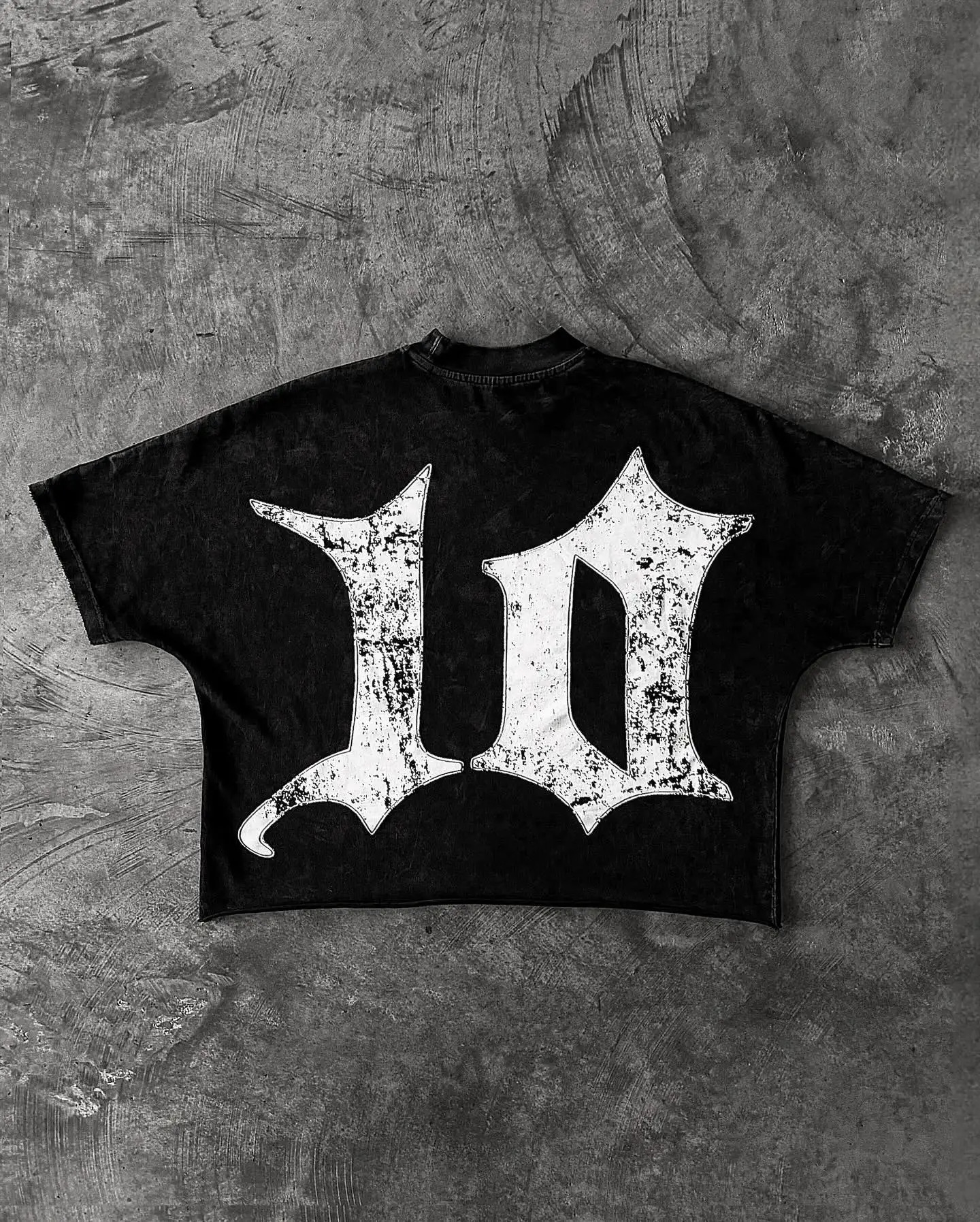 Y2K T Shirt Tops Men Women Harajuku Hip Hop Graphic Print Oversized T Shirt Gothic Irregular Cotton Short Sleeve StreetWear 250107