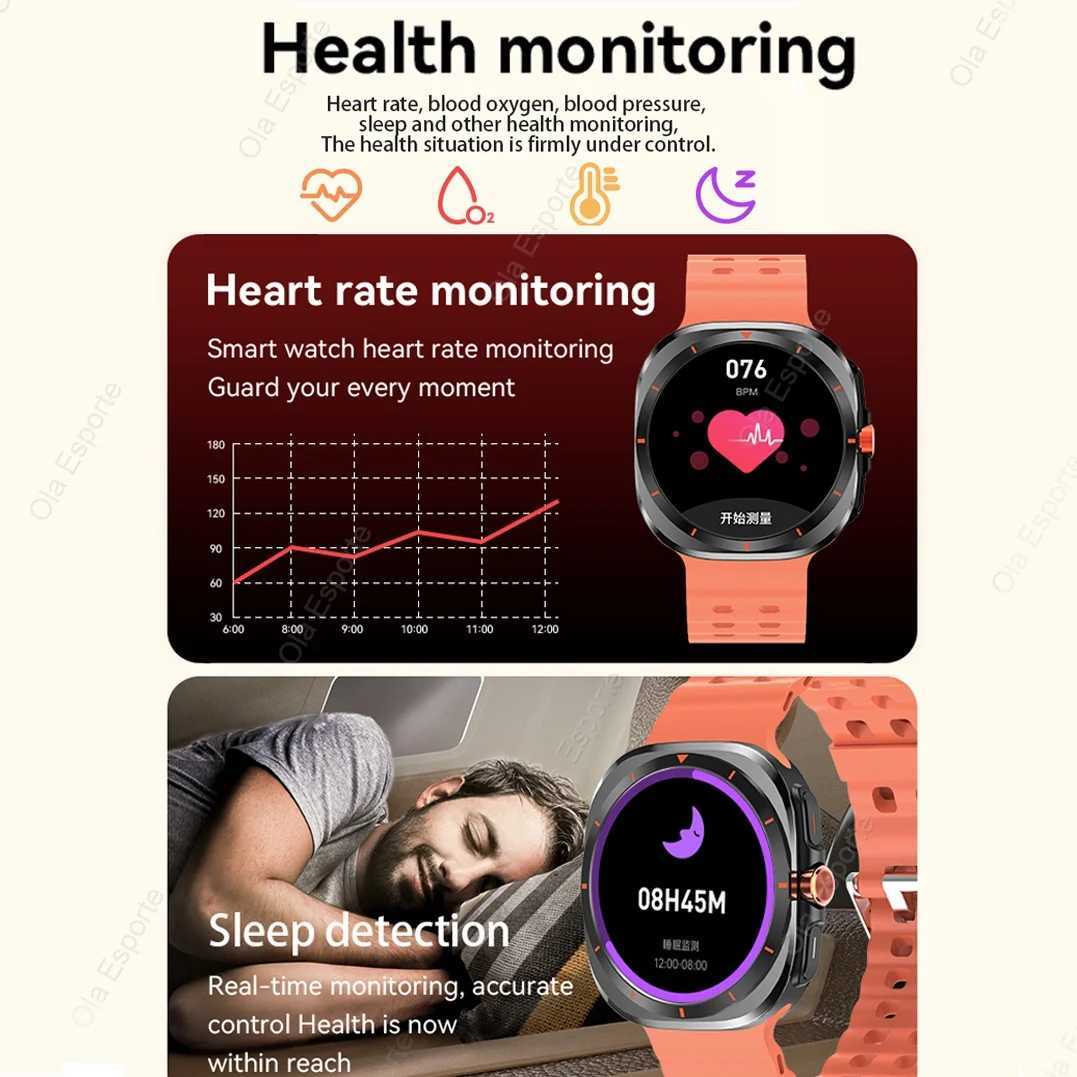 Galaxy Watch 7 Ultra GPS NFC Smart Watch for Men Outdoor Sports Men AMOLED BT Call IP68 Galaxy 6 Upgraded Smart WatchXJ250408