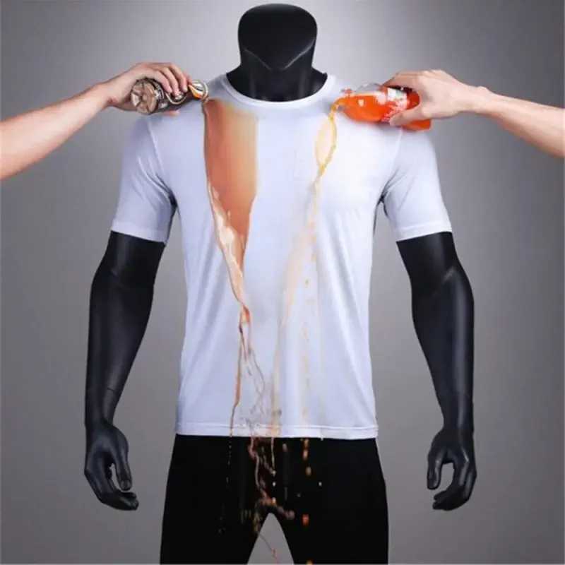 High Quality Quick top short sleeved hiking shirt stain resistant mens T-shirt creative waterproof and breathable T-shirt T250108