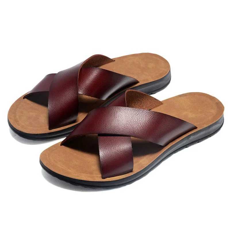 New Arrival Mens slippers summer plus outdoor beach casual sandals trend mens smooth and comfortable shoes Zapatillas T250108