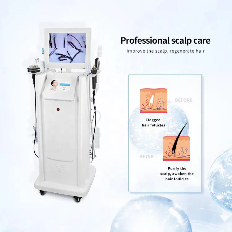 Scalp Massage Hair Follicle Detector Analyzer Beauty Equipment Anti-hair Loss Treatment Hair Regrowth Machine