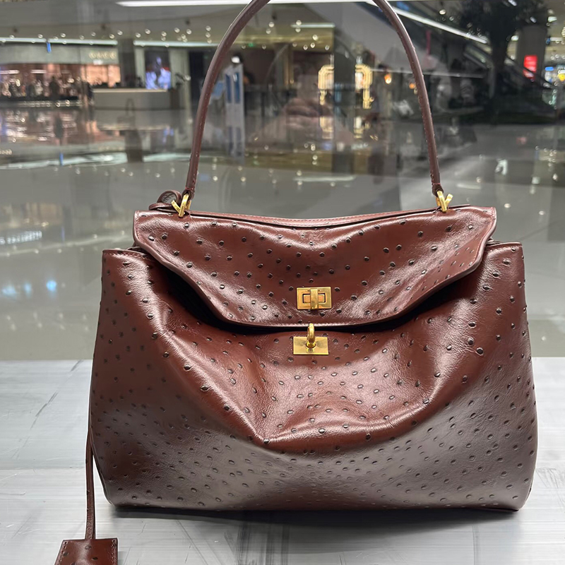 Ostrich pattern Designer Women Bag Designer Tote Bag Handbag Bag Luxury Supple Embossed Leather Shoulder Bag Soft Large silhouette bag