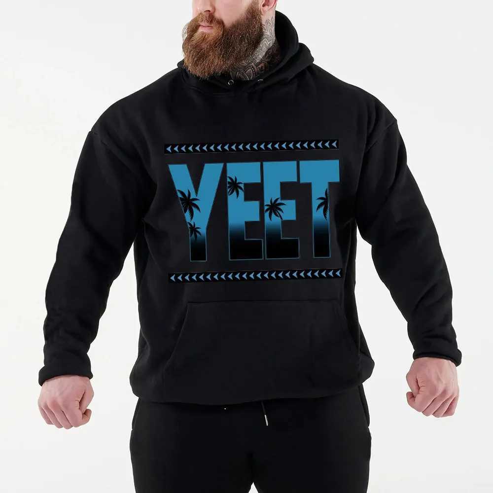 2024 Autumn/Winter New Famous Wrestler Jey Uso Yeet Mens Black Hoodie Street Sports Leisure Roller W250108