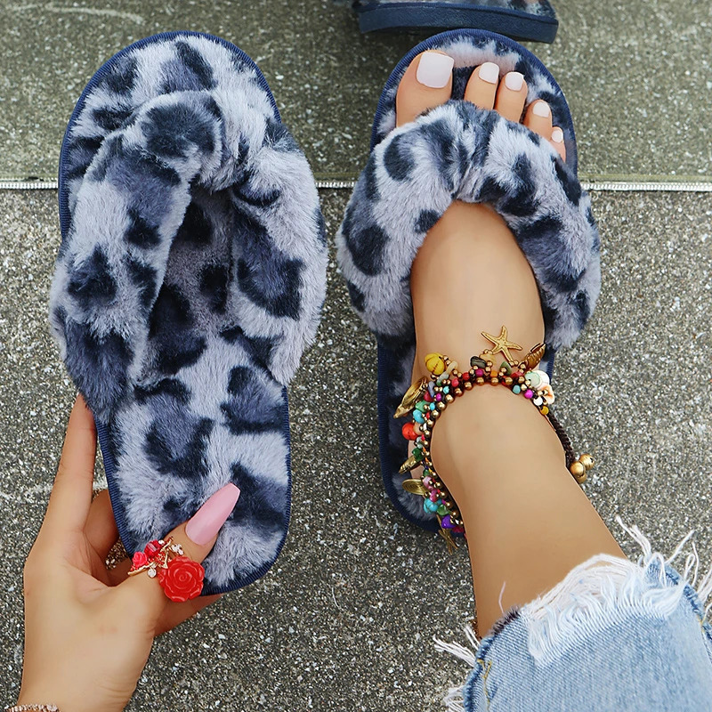 COOTELILI Slippers Winter Shoes For Woman Home Slippers Fashion Slippers Shoes Flat Heel Flip Flops Plus Size 41 42 43 250107