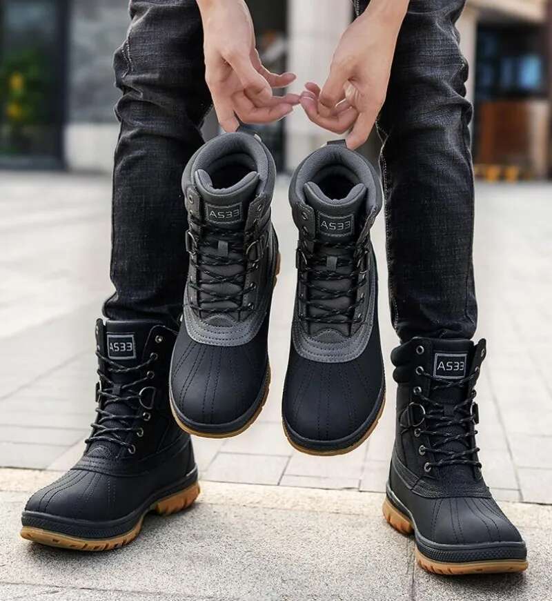 Ddmyoutdoor China Domestic Plus Size Outdoor Snow For Men Training Work Boots Waterproof Slip Resistant Keep Warm Winter Shoes
