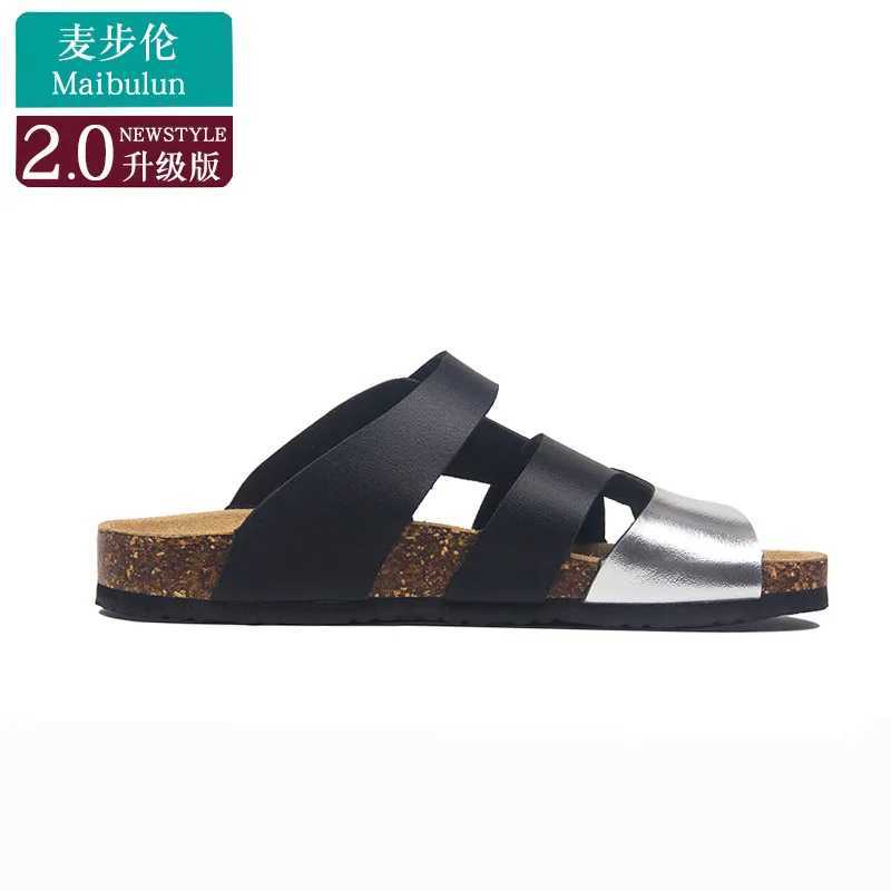 New Arrival Summer Cork Slippers Mens Beach Slide Womens Sandals New Casual Soft Flip Comfortable Home Couple Outdoor Shoes Zapatilla MUJI T250108