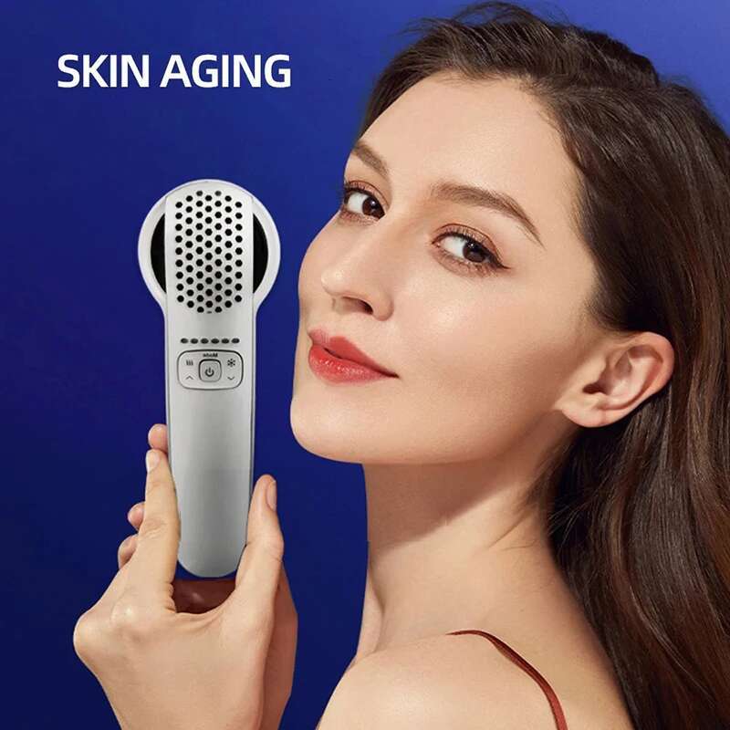 Compress Device for Pore Tightening Vitality Cold & Hot Hammer Home Facial Massager Skin Lifting hine