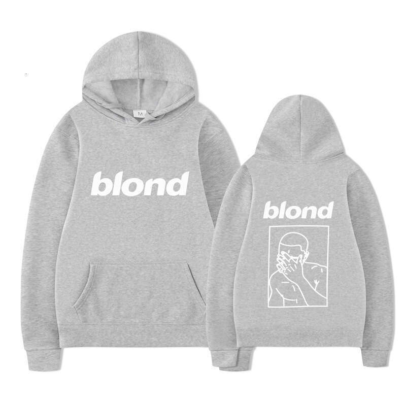 Blond autumn and winter new fleece urban casual hooded sweatshirt