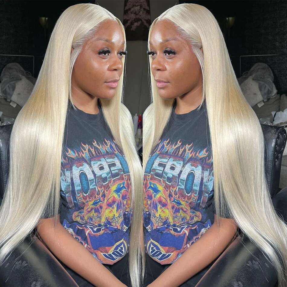613 HD Transparent Lace Frontal Wig 13X6 Blonde Straight 100% Human Wigs For Women Choice Pre Plucked Brazilian Hair