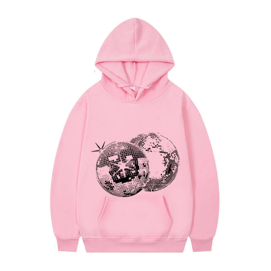 Y2K Hoodies Clothes Women Vintage Mirror Ball Print Autumn W