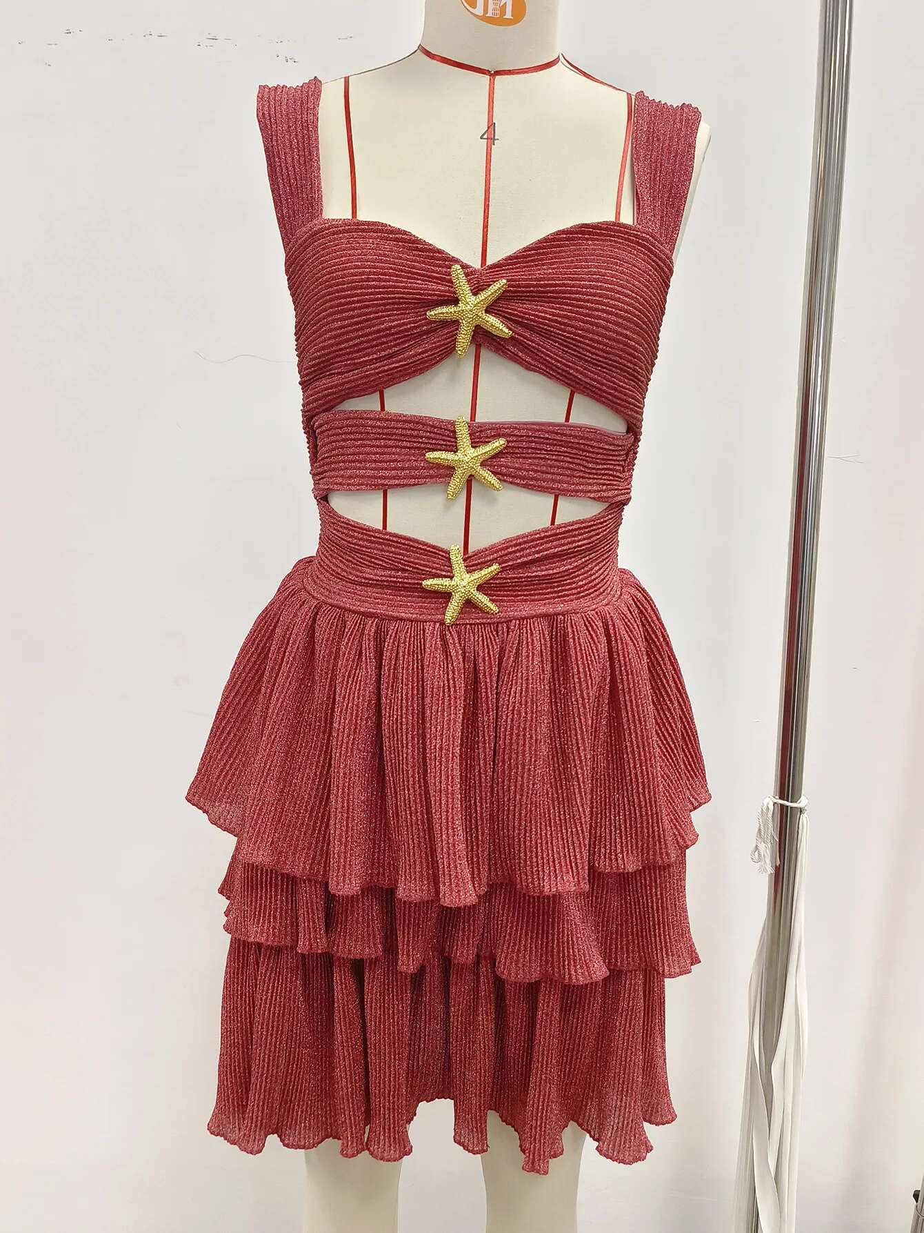 2025 New Cover Up Skirt Beach Women Geometry Printed Two-Piece Elegant And Pretty Dress Shoulder Strappy Bathing Suit Beachwear