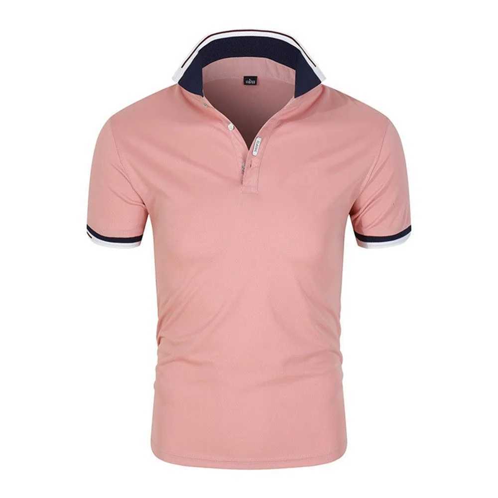 Fashion Men New Business Solid Polo Shirts Spring Autumn Thin Long Sleeve Button Lapel Male Clothing Loose Casual T-Shirt TopsXJ250108