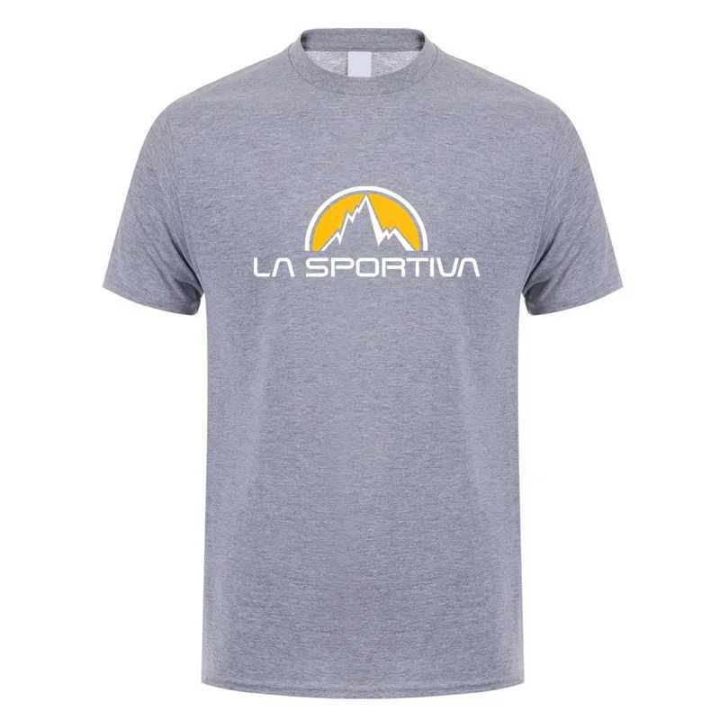 High Quality La Sportiva Mens T-shirt New Summer Short Sleeve Fun Mens T-shirt Staff Collar Breathable Comfortable Mens Top T250108