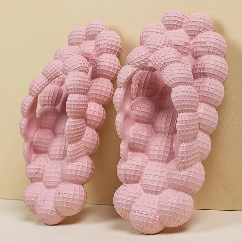 Summer Women Flip Flops Funny Bubble Massage Men Slippers Casual Outdoor Beach Sandals Eva Flat Platform Shoes Sandals Ladies 250107