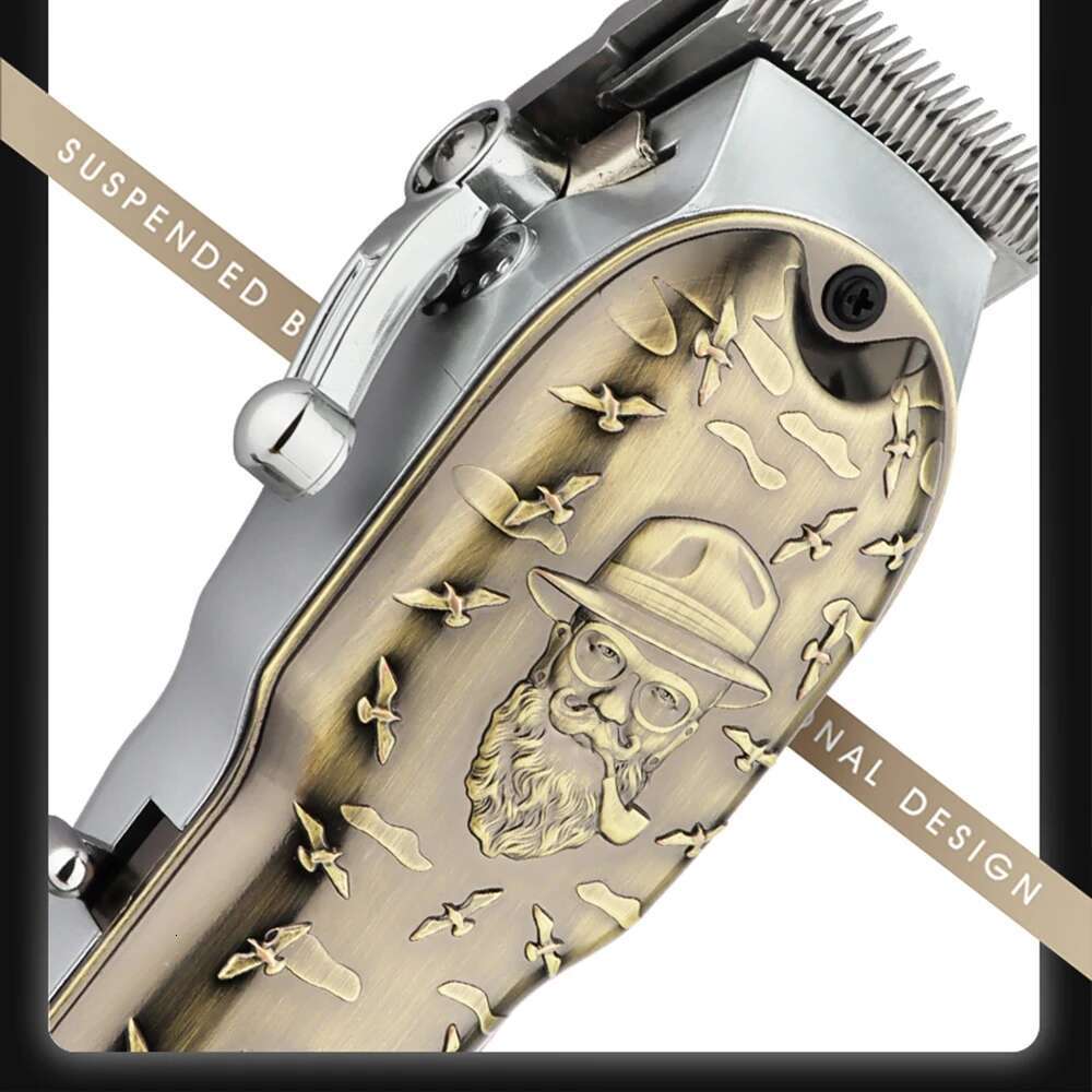 Men's set, adjustable blade, vintage metal body, low noise hair clipper