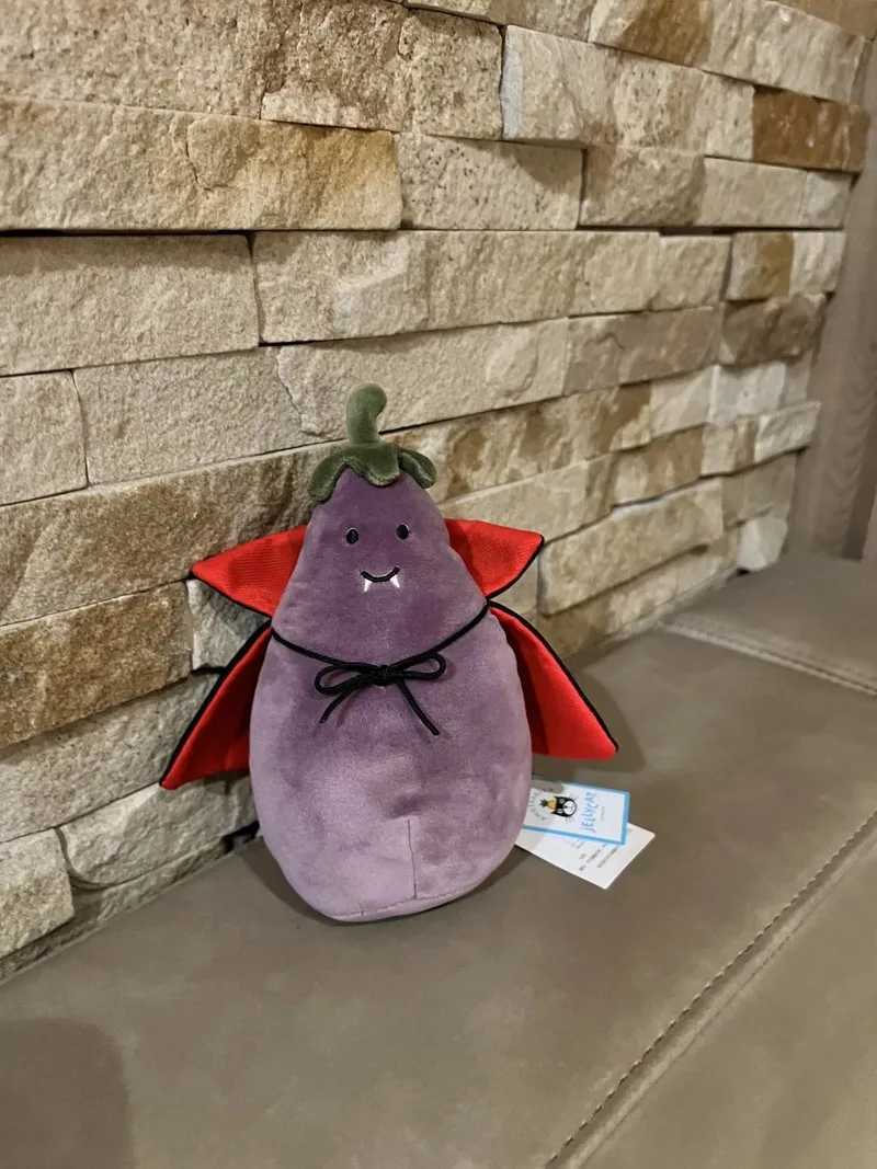 New Christmas jellys Cat Eggplant Doll Cute Cloak Vegetable Series Toys For Women Halloween Festival Gift