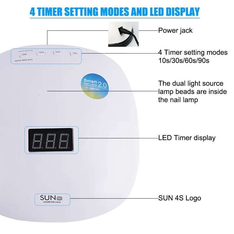 LED Gel Polish Drying With Auto Sensor Fast Curing Nail Dryer UV Lamp For Manicure Salon