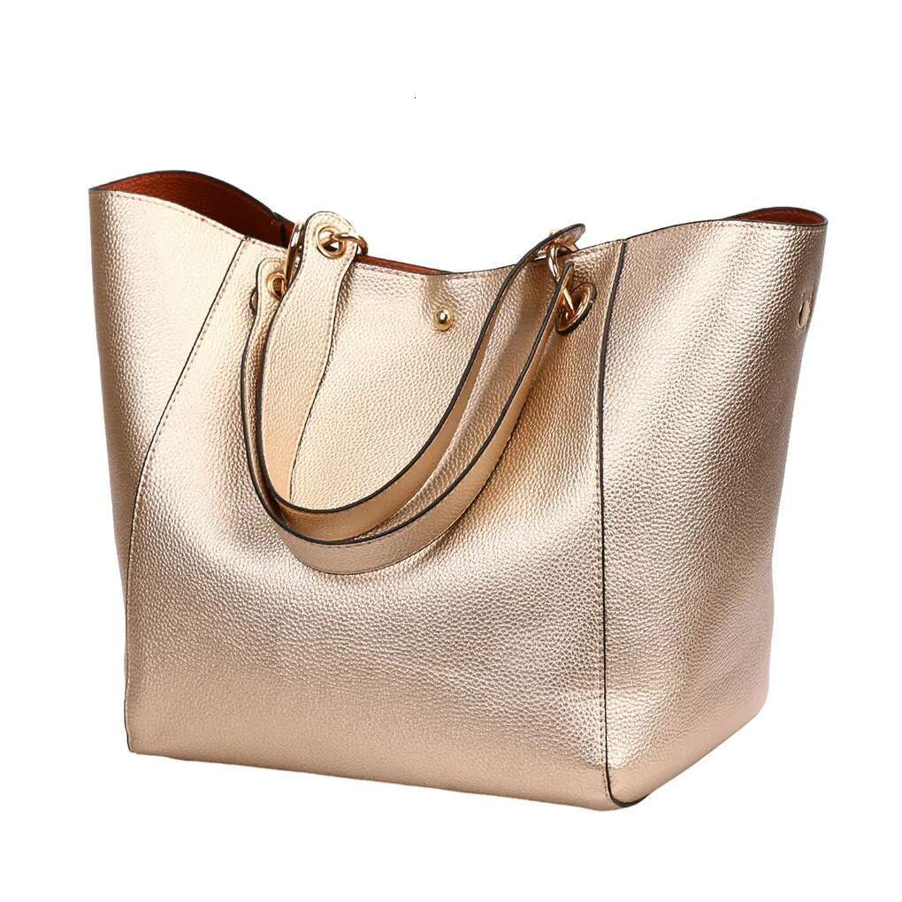 2Pcs PU Leather Large Capacity Tote Classic Womens Handbag With Hand Coin Purse Top-Handle Shoulder Bag